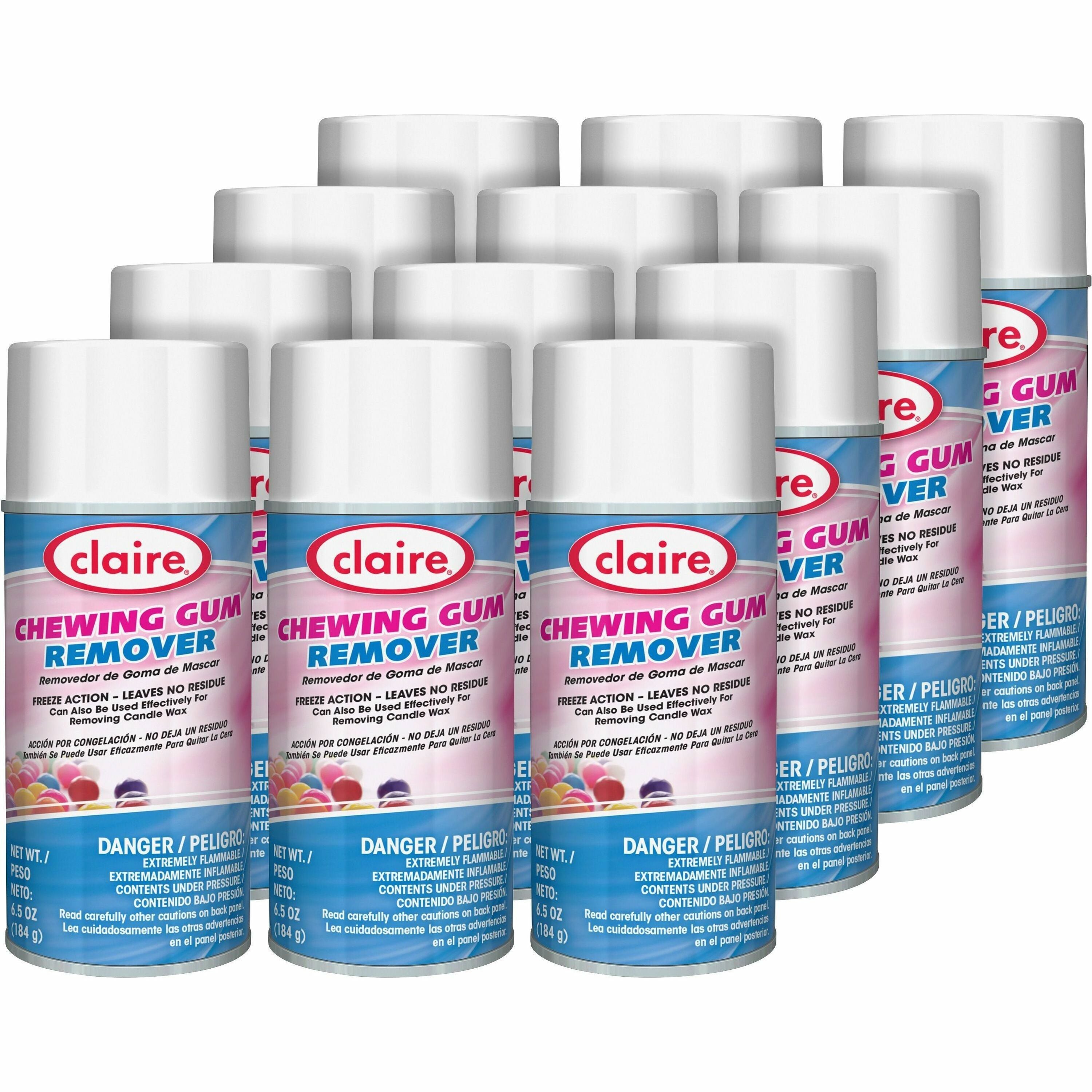 claire-chewing-gum-remover-12-fl-oz-04-quart-cherry-scent-12-carton-residue-free-non-staining-chemical-free-ozone-safe-colorless_cgccl813ct - 1