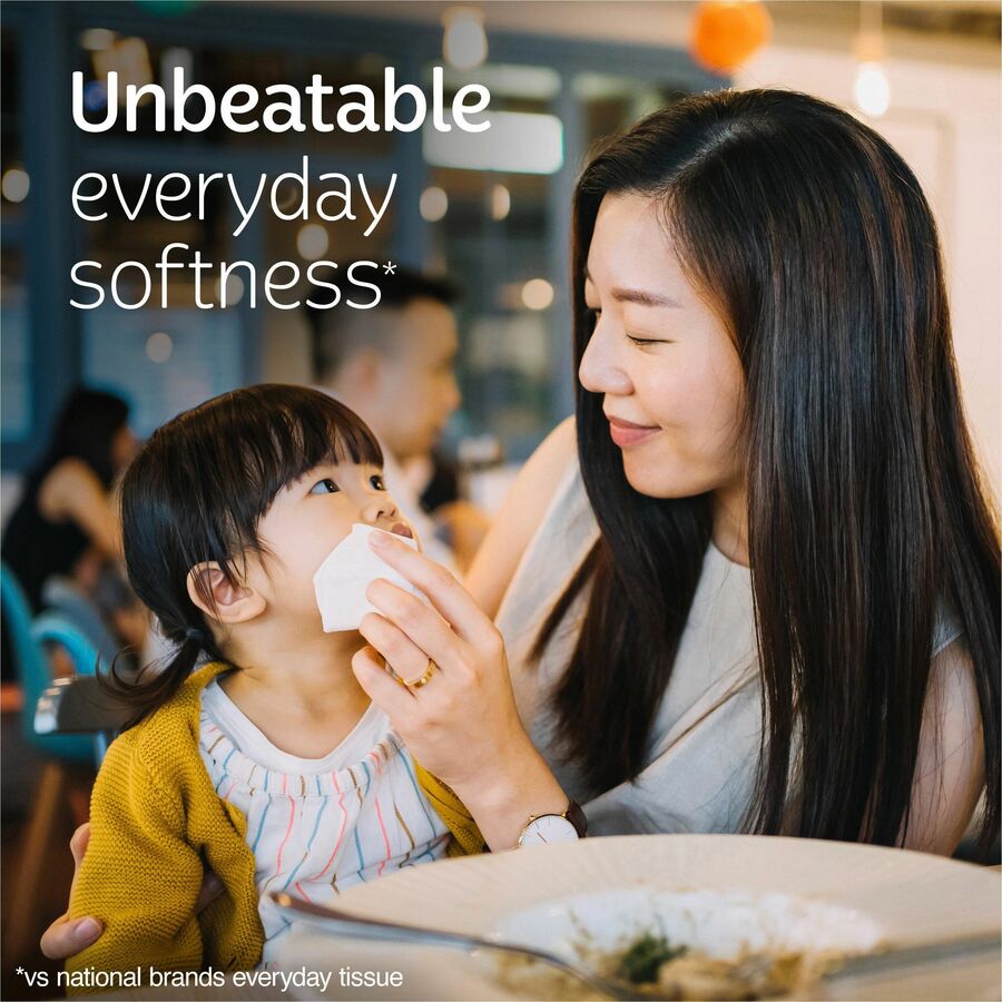 Kimberly-Clark Professional Trusted Care Tissues - 2 Ply - White - Wood Pulp - Soft, Absorbent, Thick - For Face - 160 Per Box - 24 / Carton