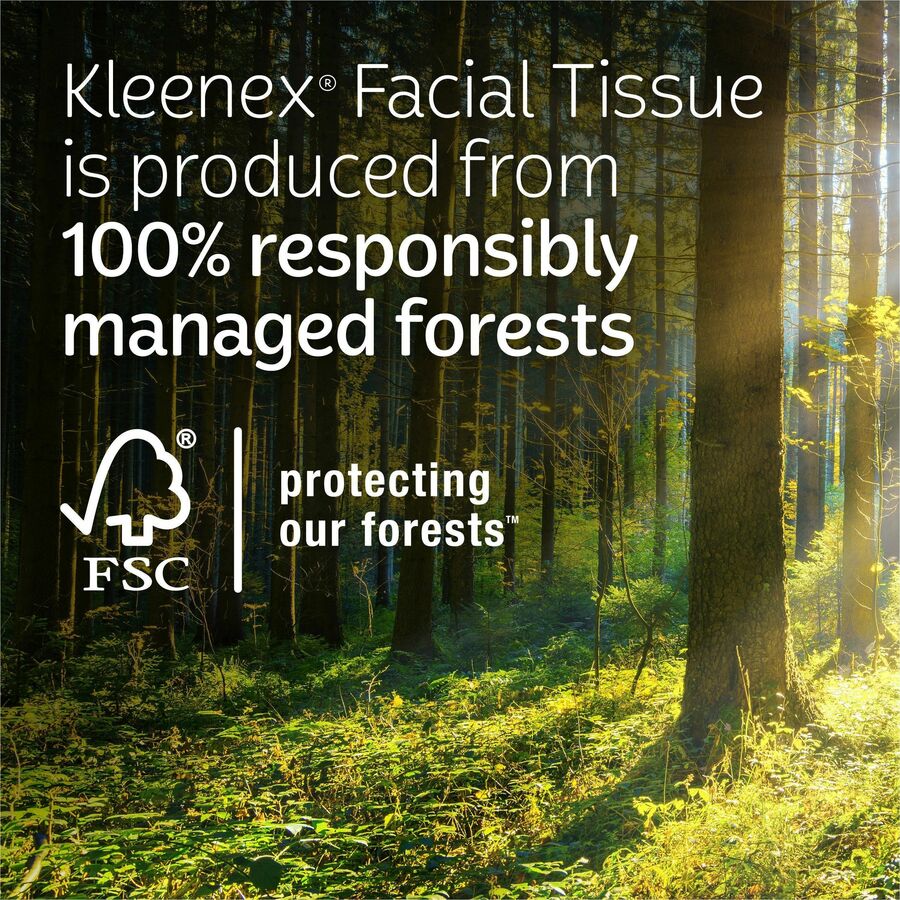 Kimberly-Clark Professional Trusted Care Tissues - 2 Ply - White - Wood Pulp - Soft, Absorbent, Thick - For Face - 160 Per Box - 24 / Carton