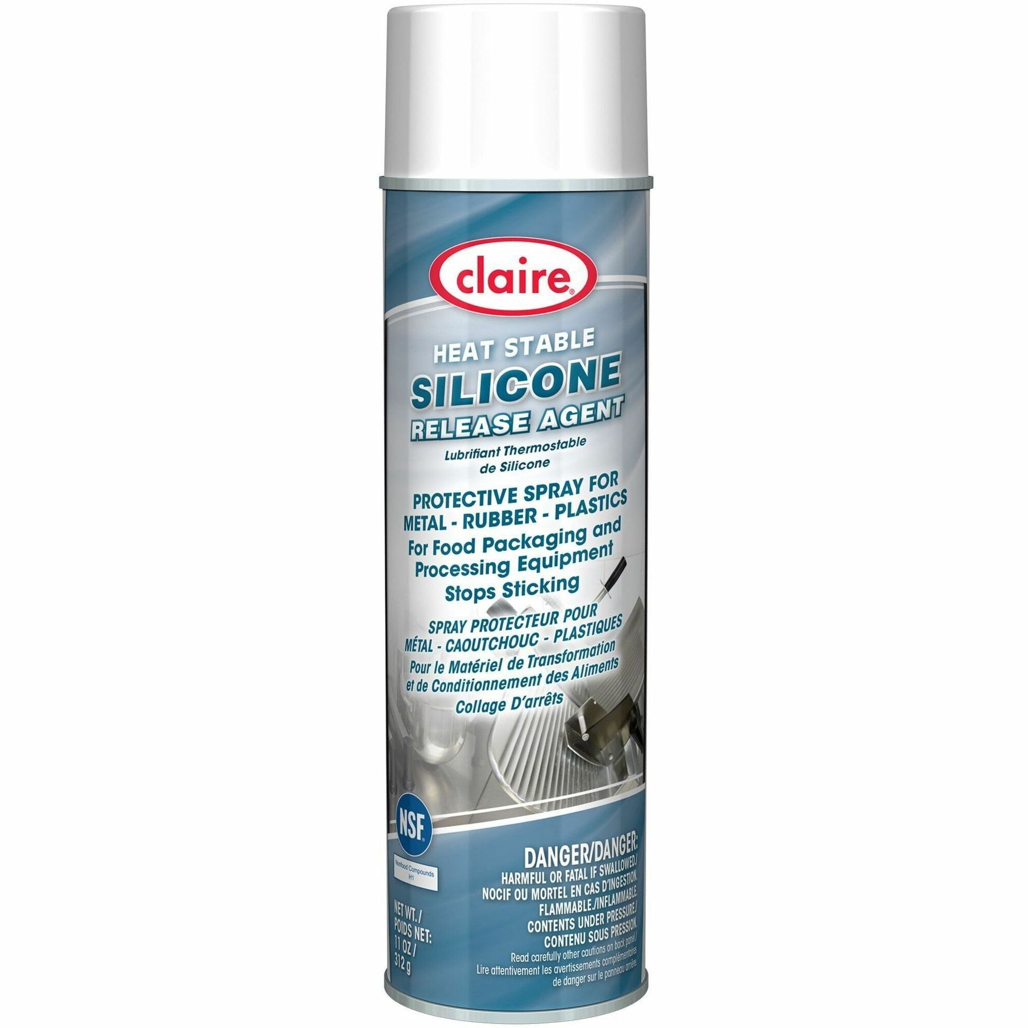 Claire Heat Stable Silicone Release Agent - 11 fl oz (0.3 quart) - Mild Petroleum Scent - 1 Each - Water Repellent, Non-staining, Wax-free, Water Proof, Anti-corrosive, Non-sticky