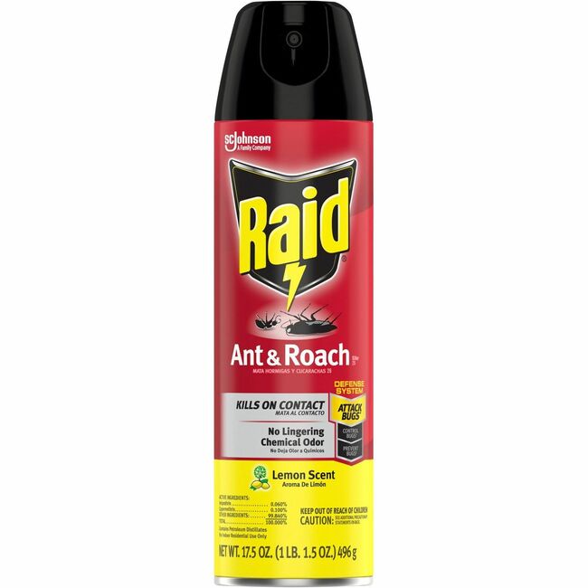 raid-ant-&-roach-killer-spray-spray-kills-ants-cockroaches-silverfish-water-bugs-palmetto-bug-carpet-beetle-earwig-spider-lady-beetle-black-widow-spider-crickets--1750-fl-oz-red-1-each_sjn365988 - 1