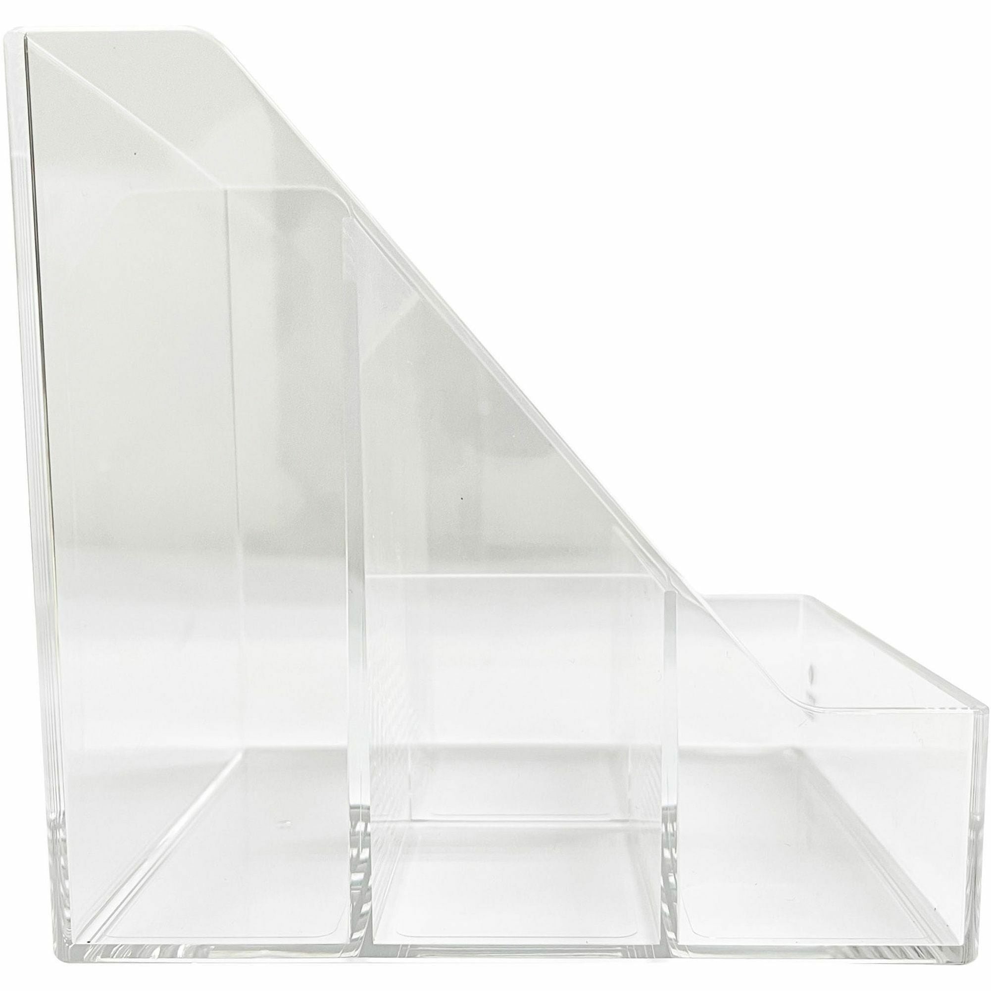 business-source-4-compartment-desktop-organizer-4-compartments-55-height-x-56-width-x-56-depthdesktop-durable-clear-acrylic-1-each_bsn11883 - 3