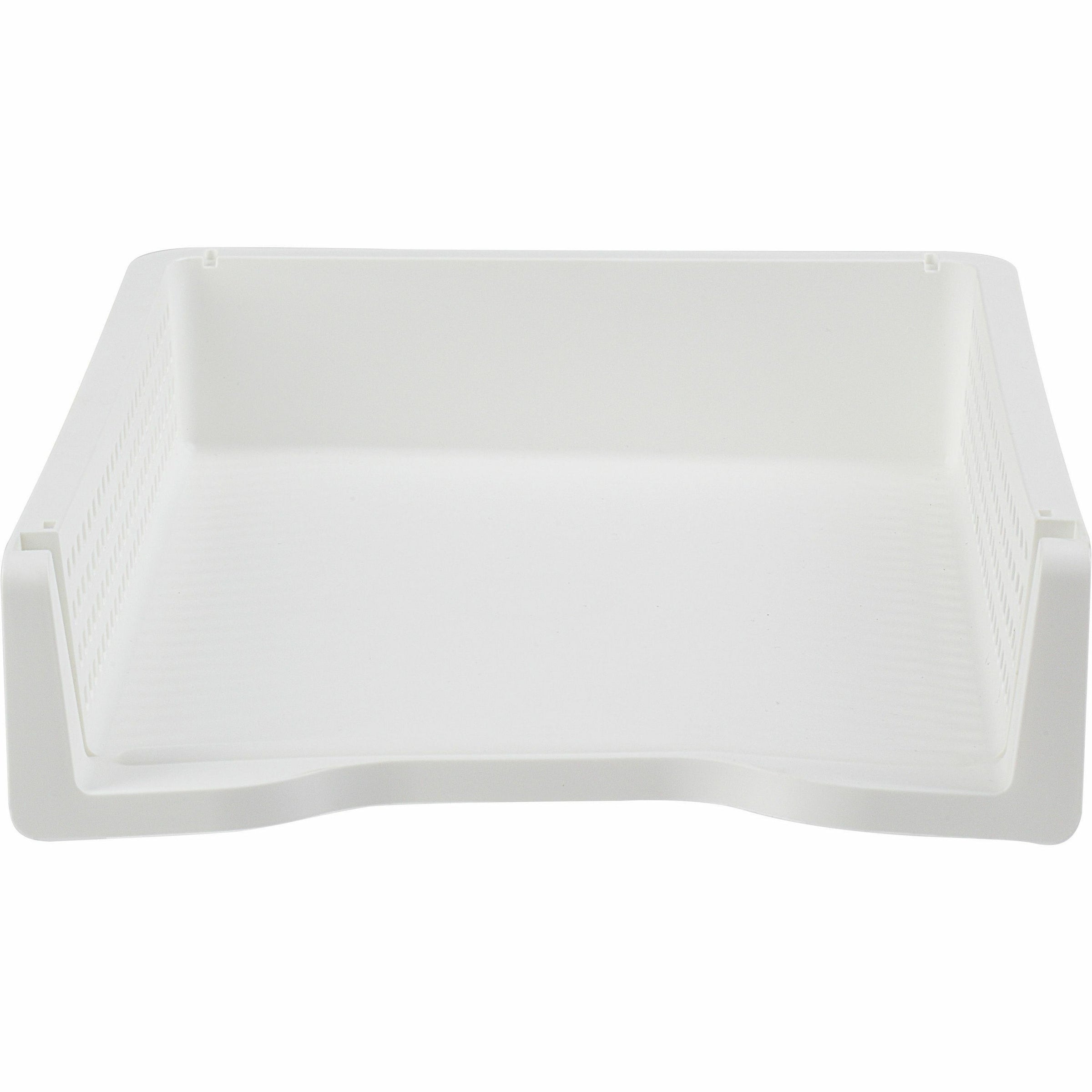 business-source-stackable-letter-tray-stackable-front-loading-black-plastic-1-each_bsn42570 - 2
