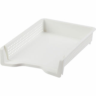 business-source-stackable-letter-tray-stackable-front-loading-black-plastic-1-each_bsn42570 - 1