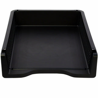 business-source-stackable-letter-tray-stackable-front-loading-black-plastic-1-each_bsn42571 - 2