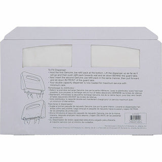 Genuine Joe Toilet Seat Covers - Half-fold - For Public Toilet - 250 / Pack - 4 / Carton - White