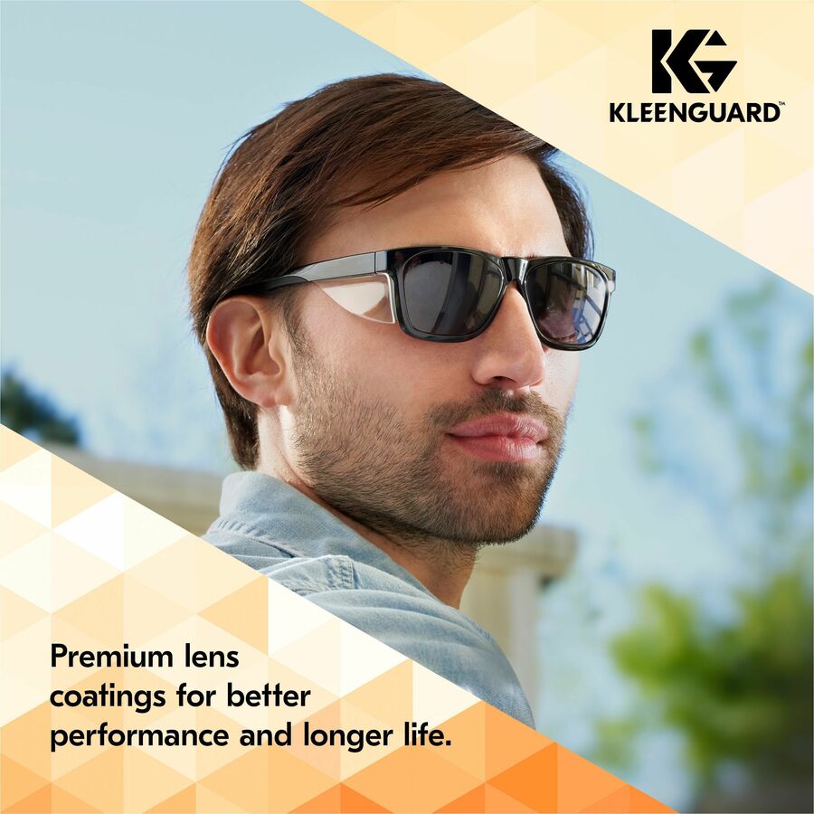 Kleenguard Maverick Safety Eyewear - Recommended for: Eye - Universal Size - UVA, UVB, UVC Protection - Polycarbonate - Durable, Lightweight, Wraparound Frame, Comfortable, Anti-fog, Anti-scratch, Impact Resistant - 12 / Box