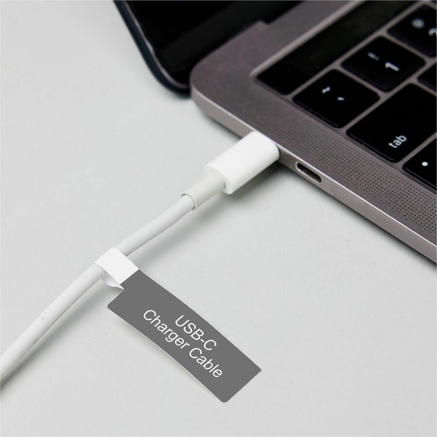 Avery Cable Labels, P-Style, 1.02" x 3.3" , 300 Total (61540) - Waterproof - 1 1/64" Width x 3 19/64" Length - Permanent Adhesive - P-shaped - Laser - White - Film - 30 / Sheet - 10 Total Sheets - 300 Total Label(s) - Durable, Uncoated, Chlorine