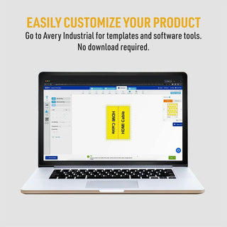 Avery Cable Labels, P-Style, 1.02" x 3.3" , 300 Total (61540) - Waterproof - 1 1/64" Width x 3 19/64" Length - Permanent Adhesive - P-shaped - Laser - White - Film - 30 / Sheet - 10 Total Sheets - 300 Total Label(s) - Durable, Uncoated, Chlorine