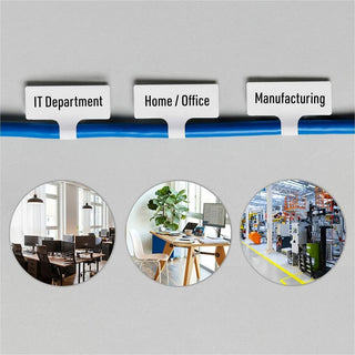 Avery Cable Labels, T-Style, 1.25" x 2" , 300 Total (61539) - Waterproof - 1 1/4" Width x 2" Length - Permanent Adhesive - T-shaped - Inkjet, Laser - White - Film - 30 / Sheet - 10 Total Sheets - 300 Total Label(s) - Durable, Uncoated, Chlorine-