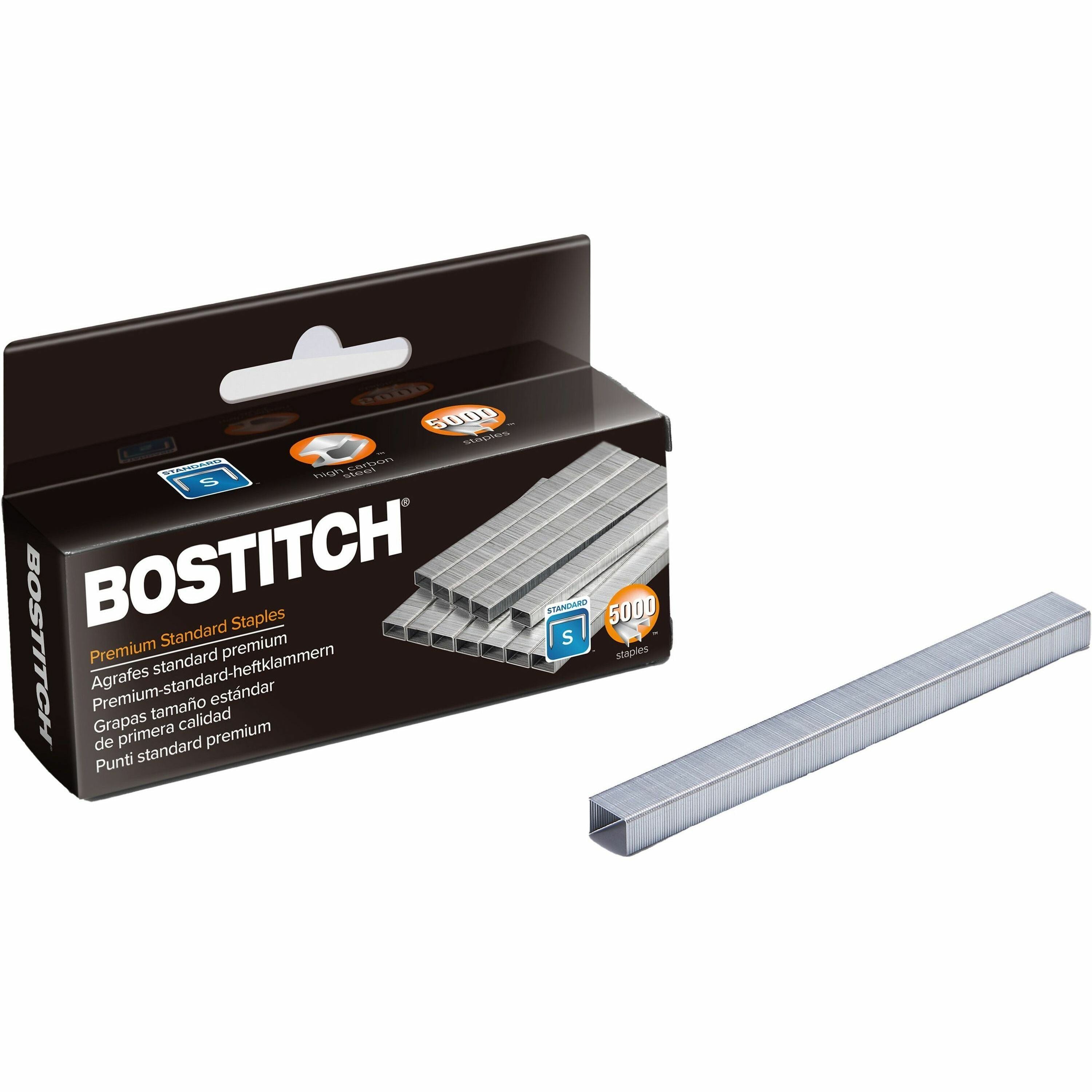 Premium Standard Staples, 0.25" Leg, 0.5" Crown, Steel, 5,000/Box
