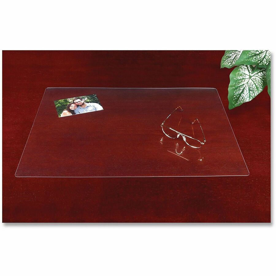 Eco-Clear Desk Pad with Antimicrobial Protection, 19 x 24, Clear