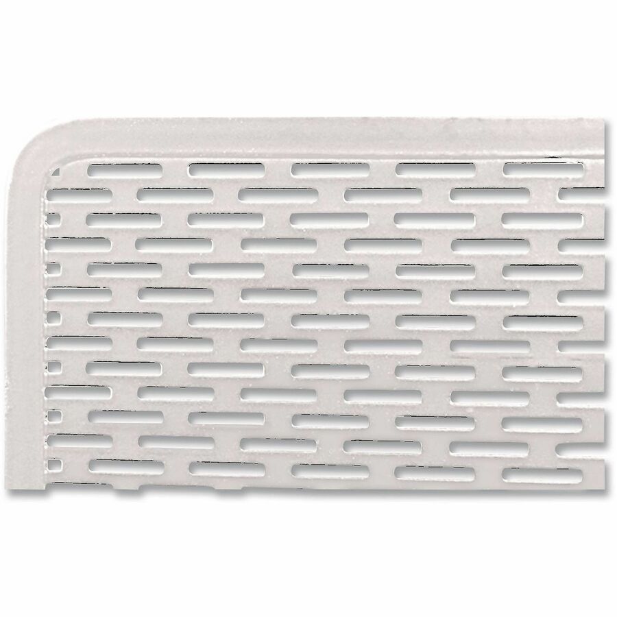Urban Collection Punched Metal File Sorter, 3 Sections, Letter Size Files, 8" x 8" x 7.25", White