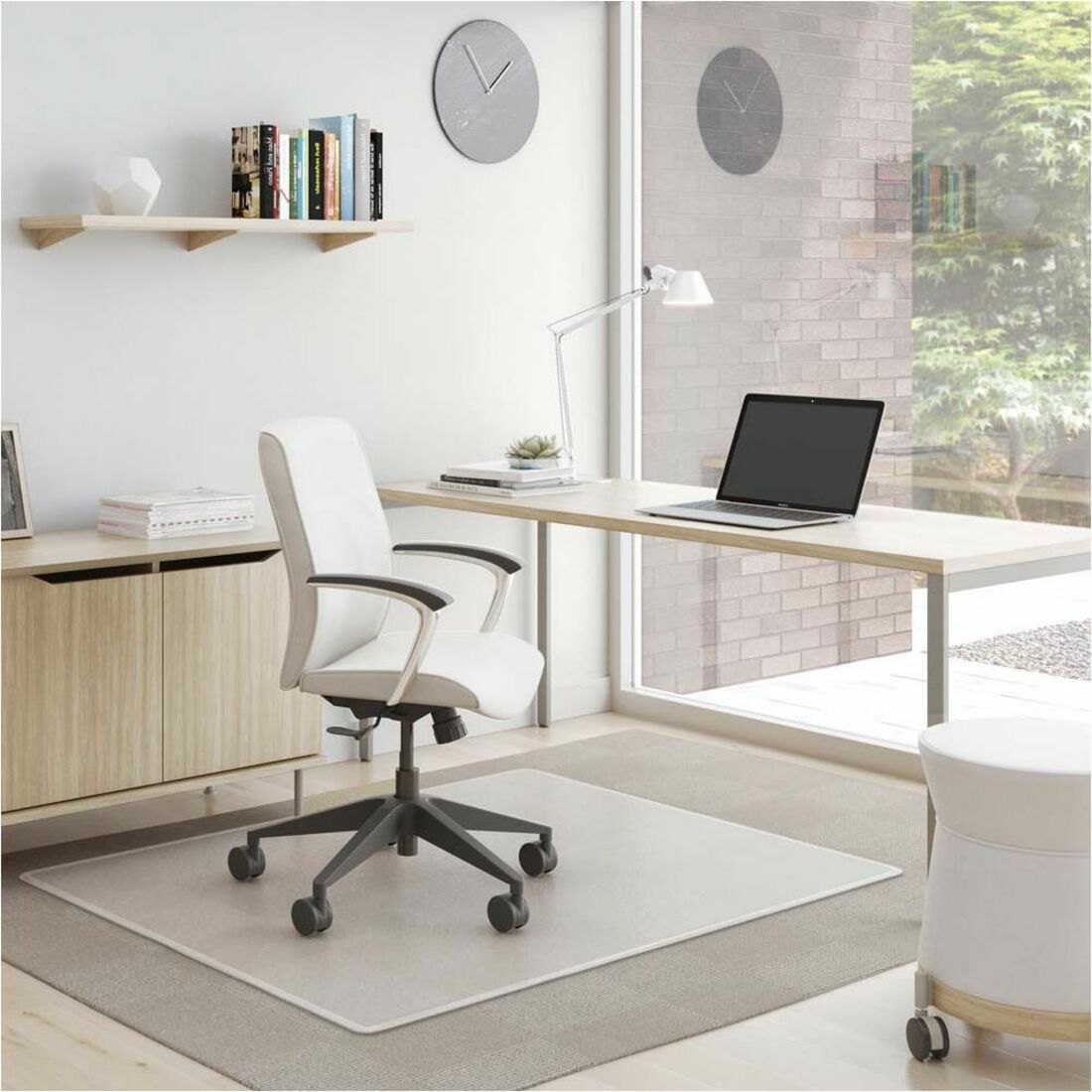 SuperMat Frequent Use Chair Mat for Medium Pile Carpet, 36 x 48, Rectangular, Clear