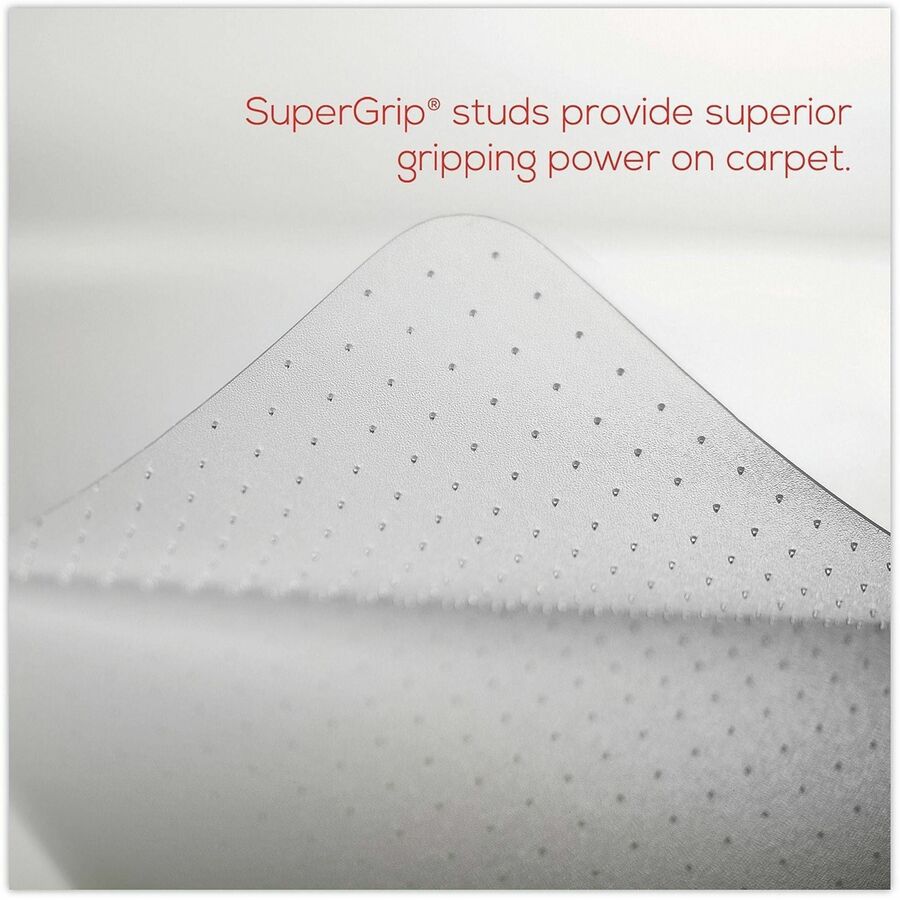 SuperMat Frequent Use Chair Mat for Medium Pile Carpet, 36 x 48, Rectangular, Clear