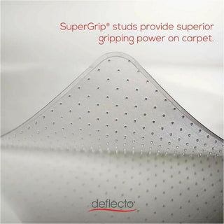 SuperMat Frequent Use Chair Mat for Medium Pile Carpet, 36 x 48, Rectangular, Clear