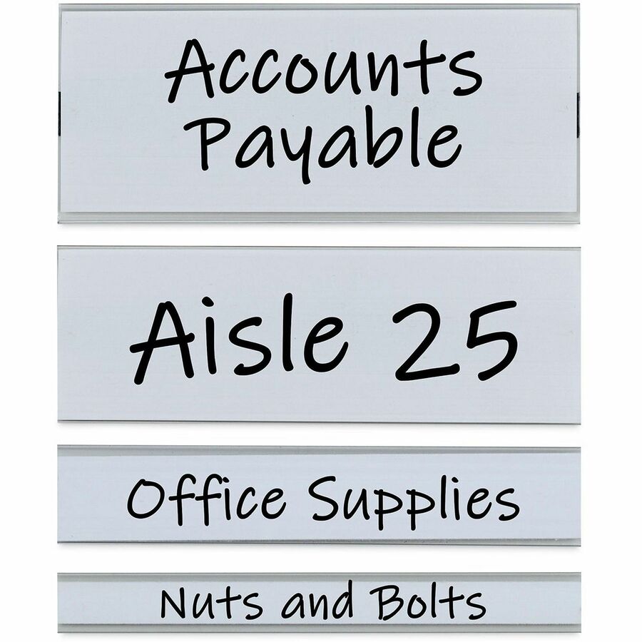 Clear Magnetic Label Holders, Side Load, 6 x 2.5, 10/Pack