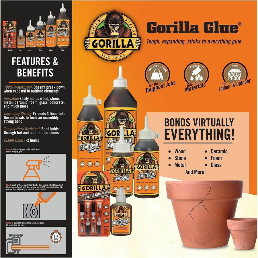 Original Formula Glue, 4 oz, Dries Light Brown