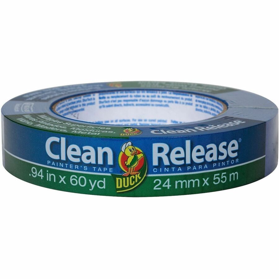 Clean Release Painter's Tape, 3" Core, 0.94" x 60 yds, Blue, 24/Carton