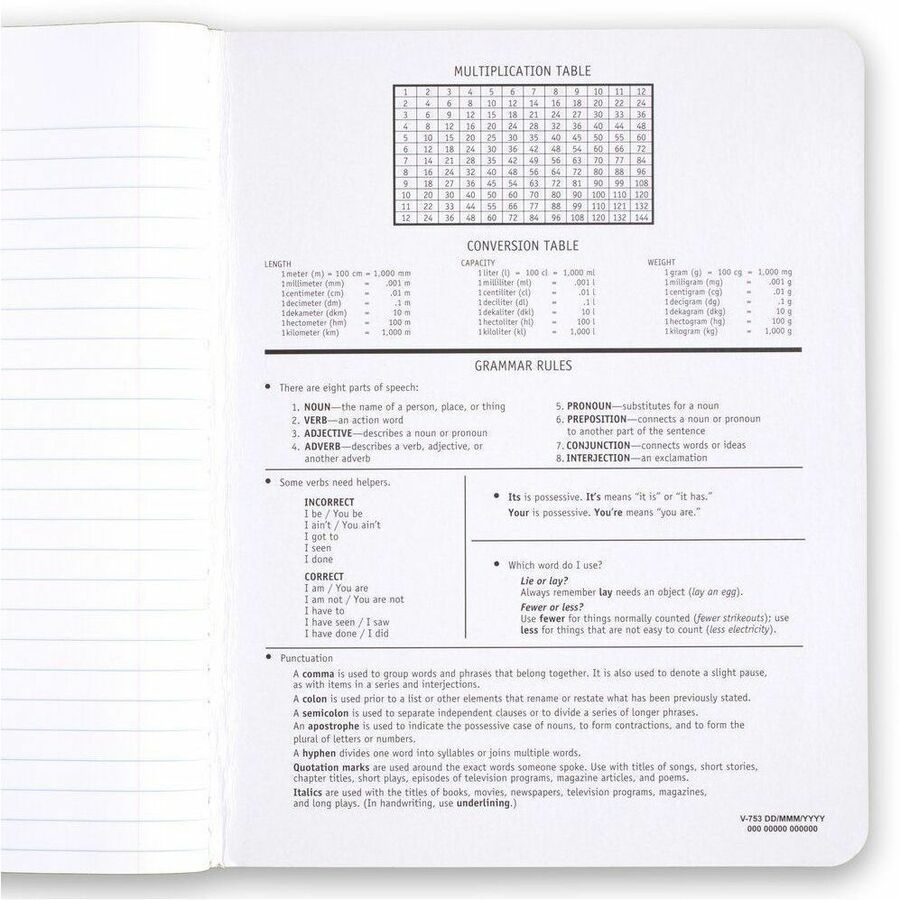 Square Deal Composition Book, 3-Subject, Wide/Legal Rule, Black Cover, (100) 9.75 x 7.5 Sheets, 12/Pack