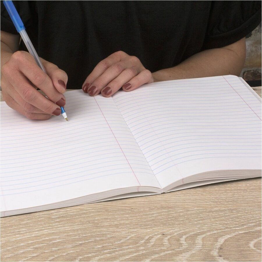 Square Deal Composition Book, 3-Subject, Wide/Legal Rule, Black Cover, (100) 9.75 x 7.5 Sheets, 12/Pack