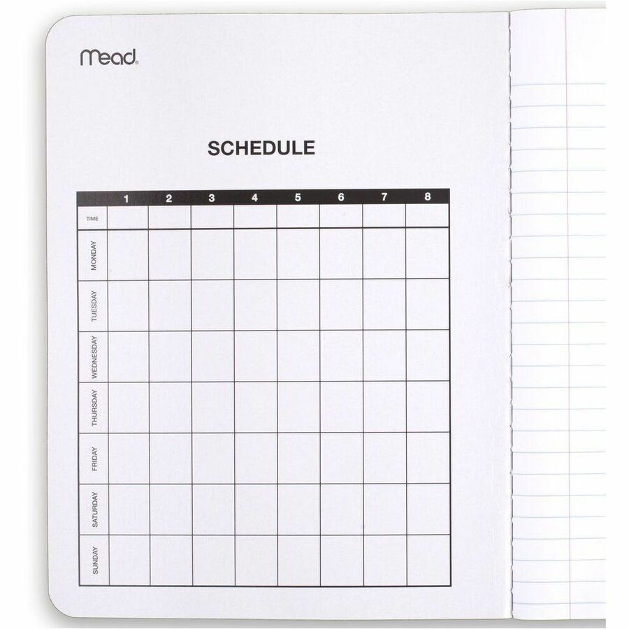 Square Deal Composition Book, 3-Subject, Wide/Legal Rule, Black Cover, (100) 9.75 x 7.5 Sheets, 12/Pack