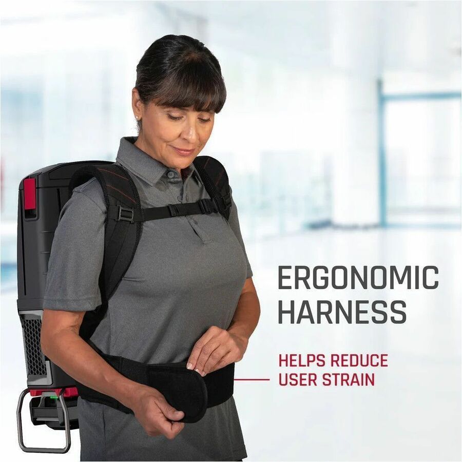 HVRPWR 40V Cordless Backpack Vacuum, Battery Sold Separately, 6 qt Tank Capacity, Black/Red