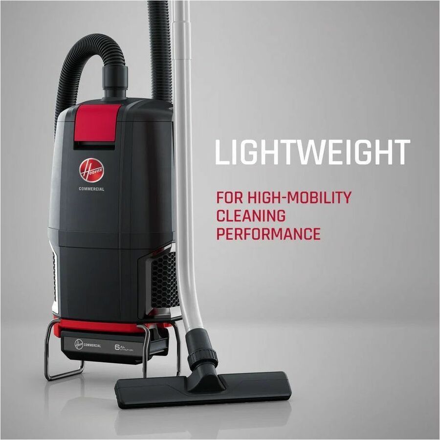 HVRPWR 40V Cordless Backpack Vacuum, Battery Sold Separately, 6 qt Tank Capacity, Black/Red