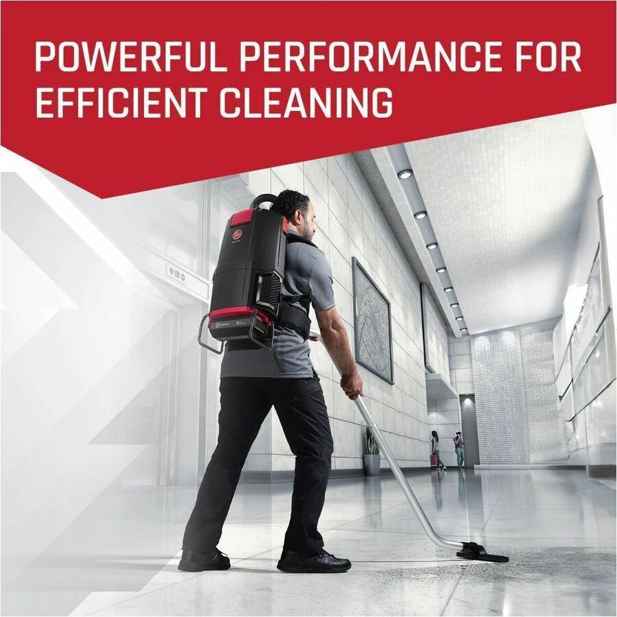 HVRPWR 40V Cordless Backpack Vacuum, Battery Sold Separately, 6 qt Tank Capacity, Black/Red