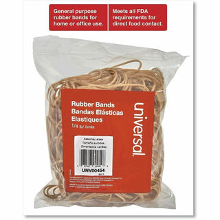 Rubber Bands, Size 54 (Assorted), Assorted Gauges, Beige, 4 oz Box