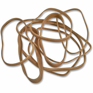 Rubber Bands, Size 54 (Assorted), Assorted Gauges, Beige, 1 lb Box