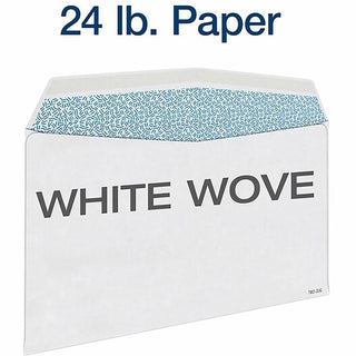W-2 Gummed Seal Double-Window Envelopes, Commercial Flap, Gummed Closure, 5.63 x 9, White, 24/Pack