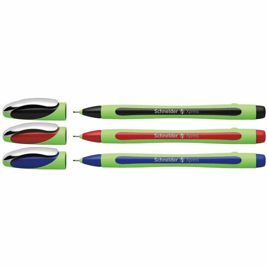 Xpress Fineliner Porous Point Pen, Stick, Medium 0.8 mm, Assorted Ink and Barrel Colors, 3/Pack