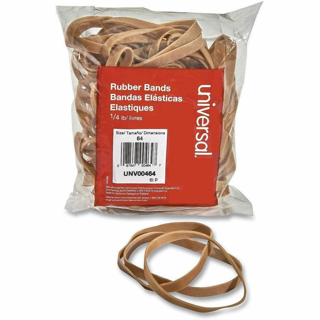 Rubber Bands, Size 64, 0.04" Gauge, Beige, 4 oz Box, 80/Pack