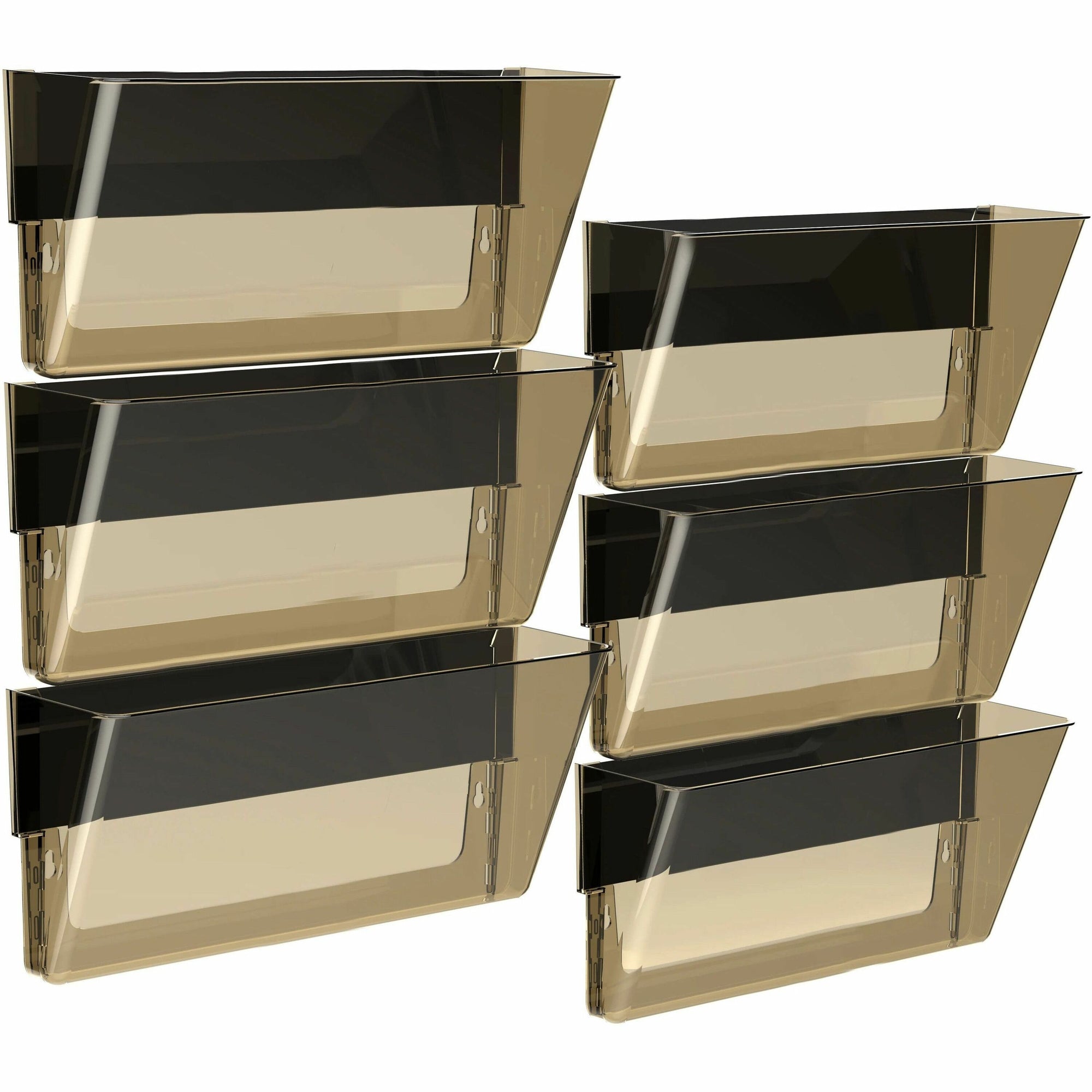 Unbreakable Magnetic Wall File, Legal/Letter Size, 16" x 4" x 7", Smoke