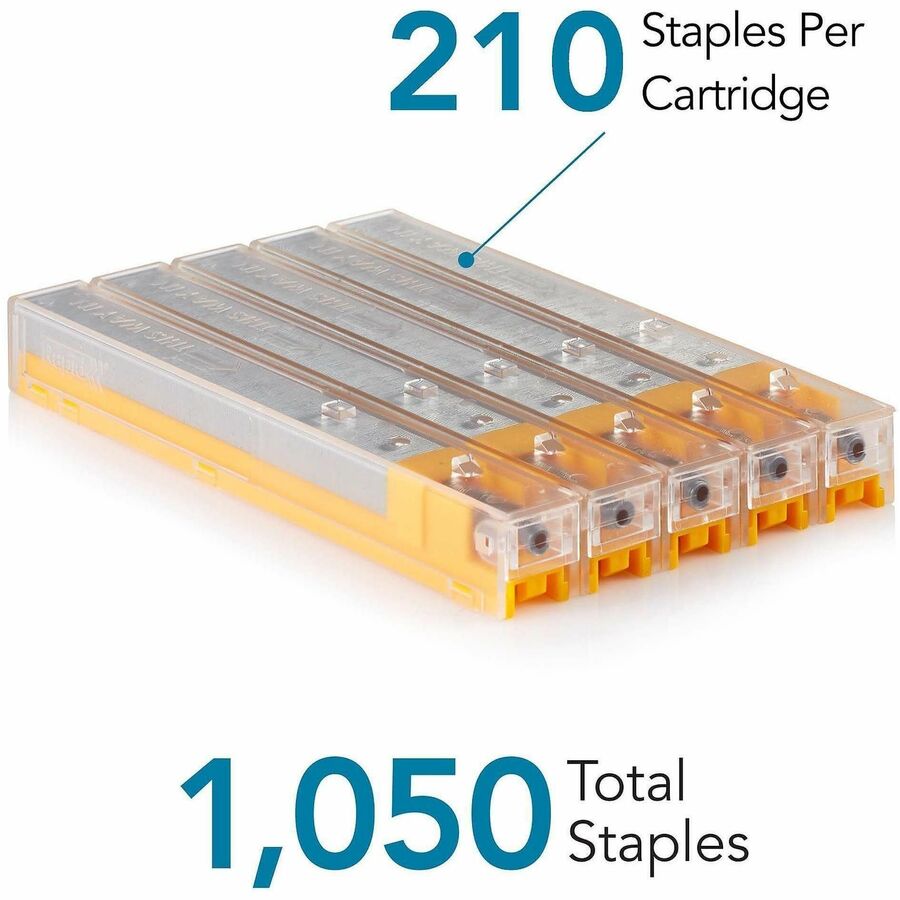 Staple Cartridge, 0.31" Leg, 0.5" Crown, Steel, 210/Cartridge, 5 Cartridges/Pack, 1,050/Pack