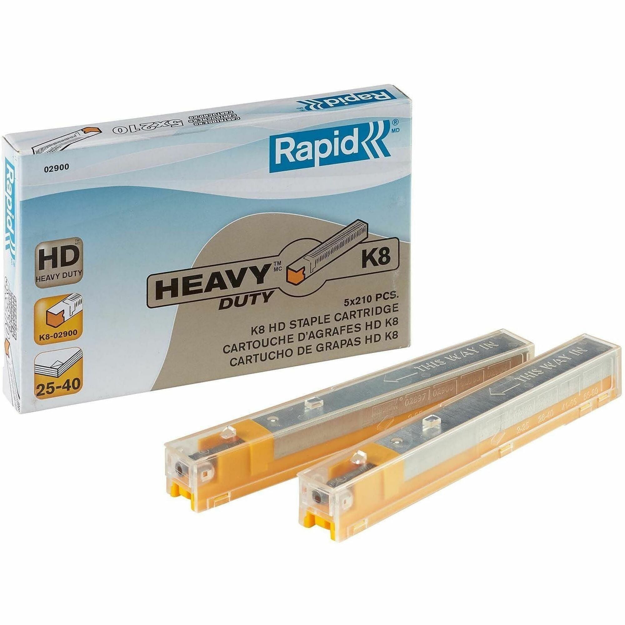 Staple Cartridge, 0.31" Leg, 0.5" Crown, Steel, 210/Cartridge, 5 Cartridges/Pack, 1,050/Pack