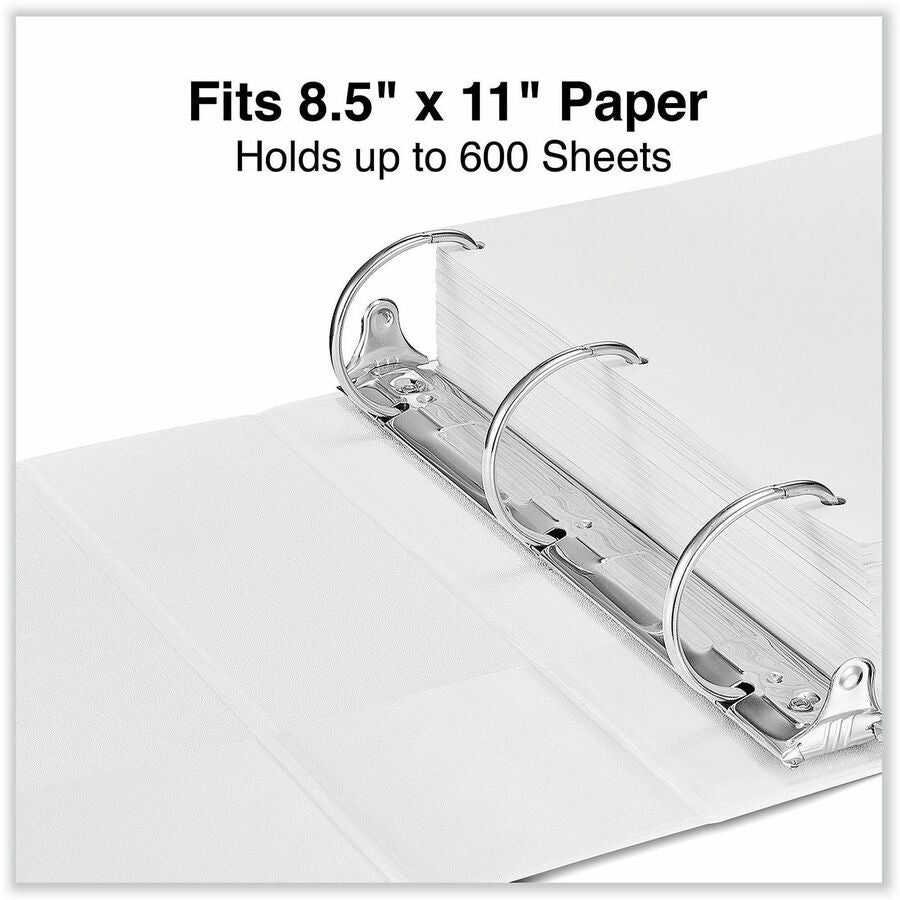 Slant D-Ring View Binder, 3 Rings, 3" Capacity, 11 x 8.5, White