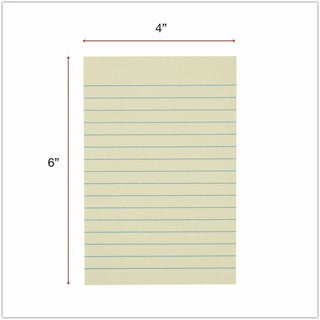 Recycled Self-Stick Note Pads, Note Ruled, 4" x 6", Yellow, 100 Sheets/Pad, 12 Pads/Pack