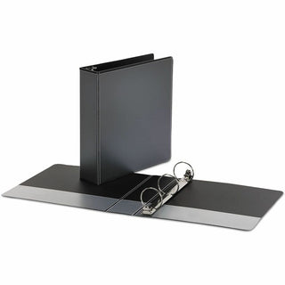 Economy Round Ring View Binder, 3 Rings, 2" Capacity, 11 x 8.5, Black