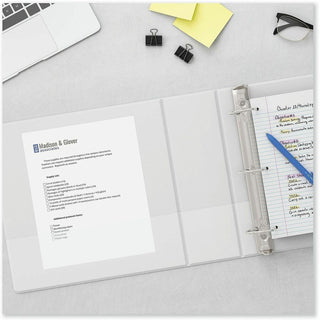 Slant D-Ring View Binder, 3 Rings, 4" Capacity, 11 x 8.5, White