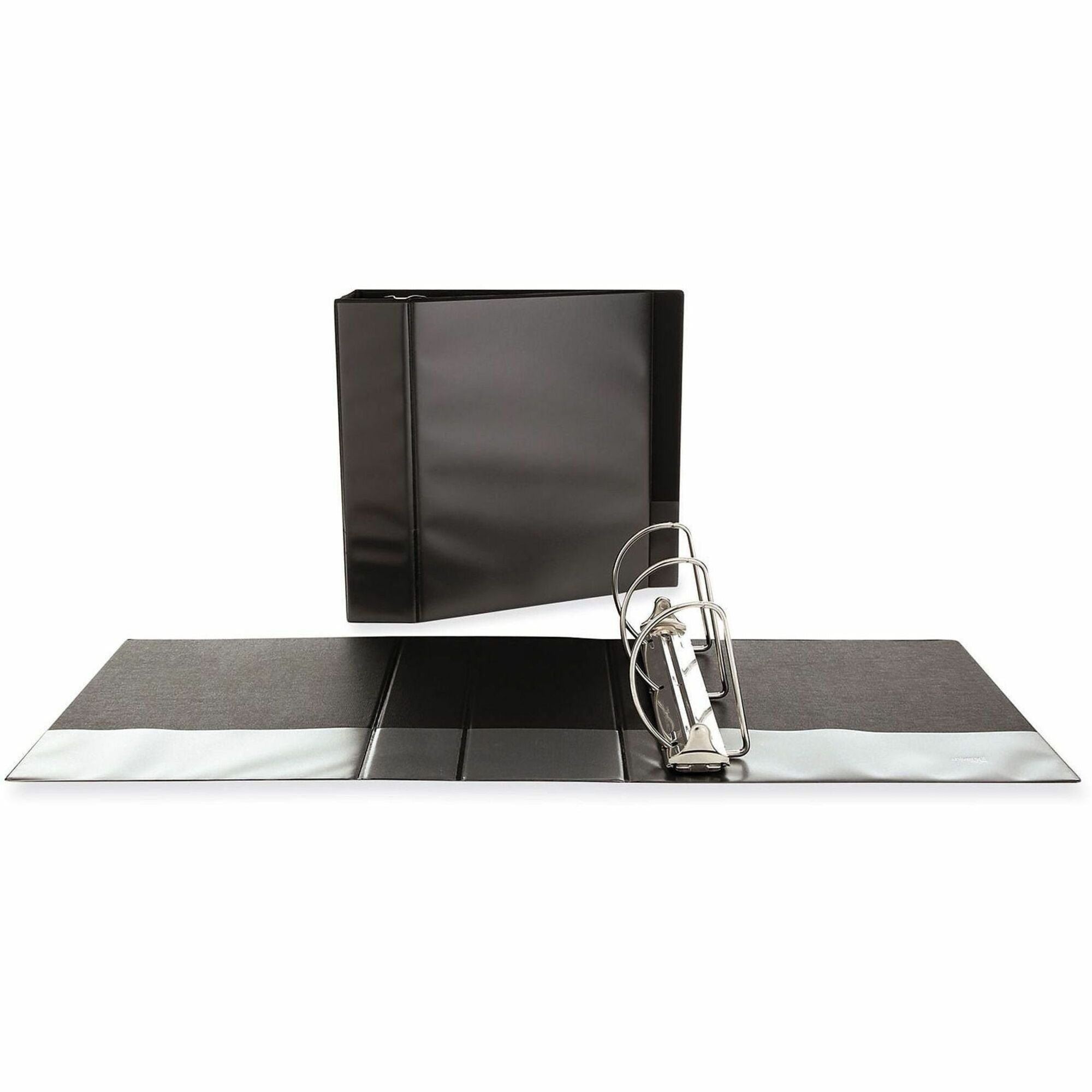 Slant D-Ring View Binder, 3 Rings, 4" Capacity, 11 x 8.5, Black