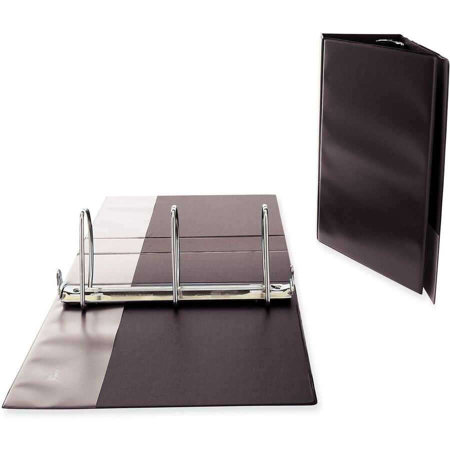 Slant D-Ring View Binder, 3 Rings, 4" Capacity, 11 x 8.5, Black
