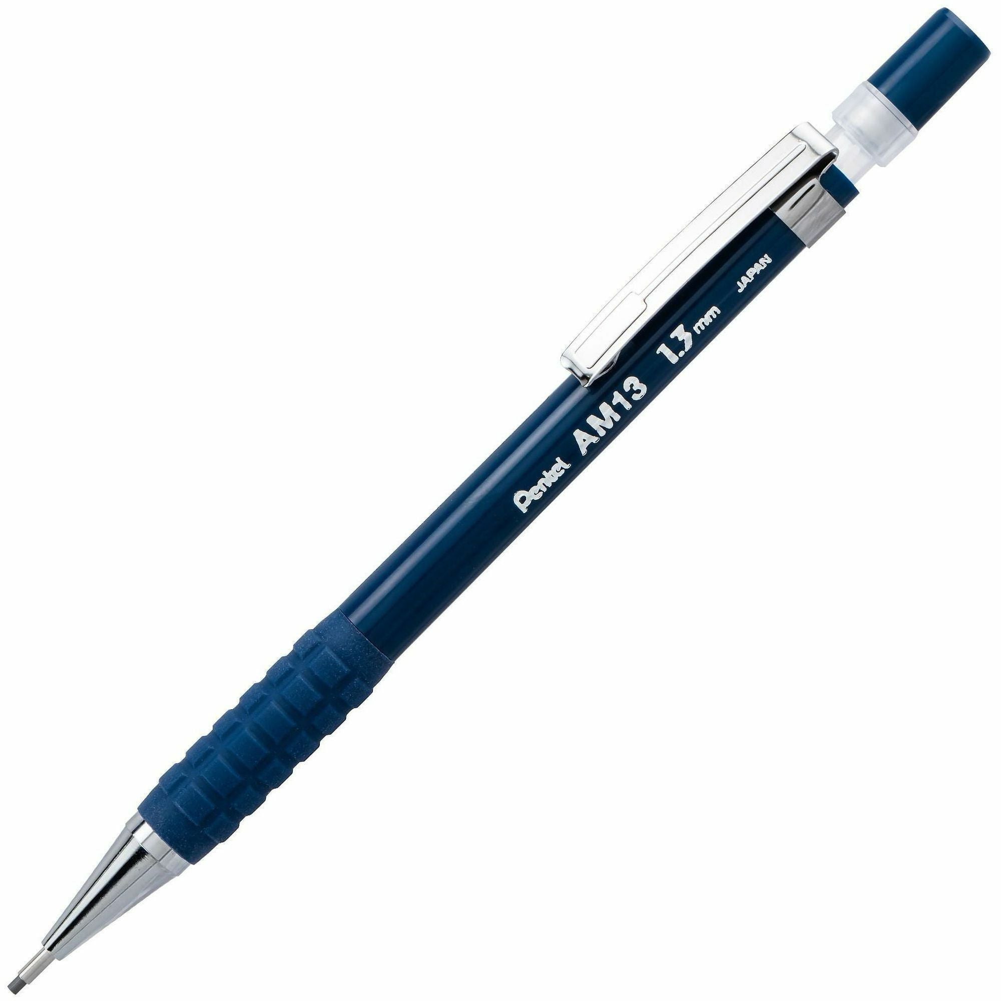 Sharp Mechanical Pencil, 1.3 mm, HB (#2), Black Lead, Blue Barrel
