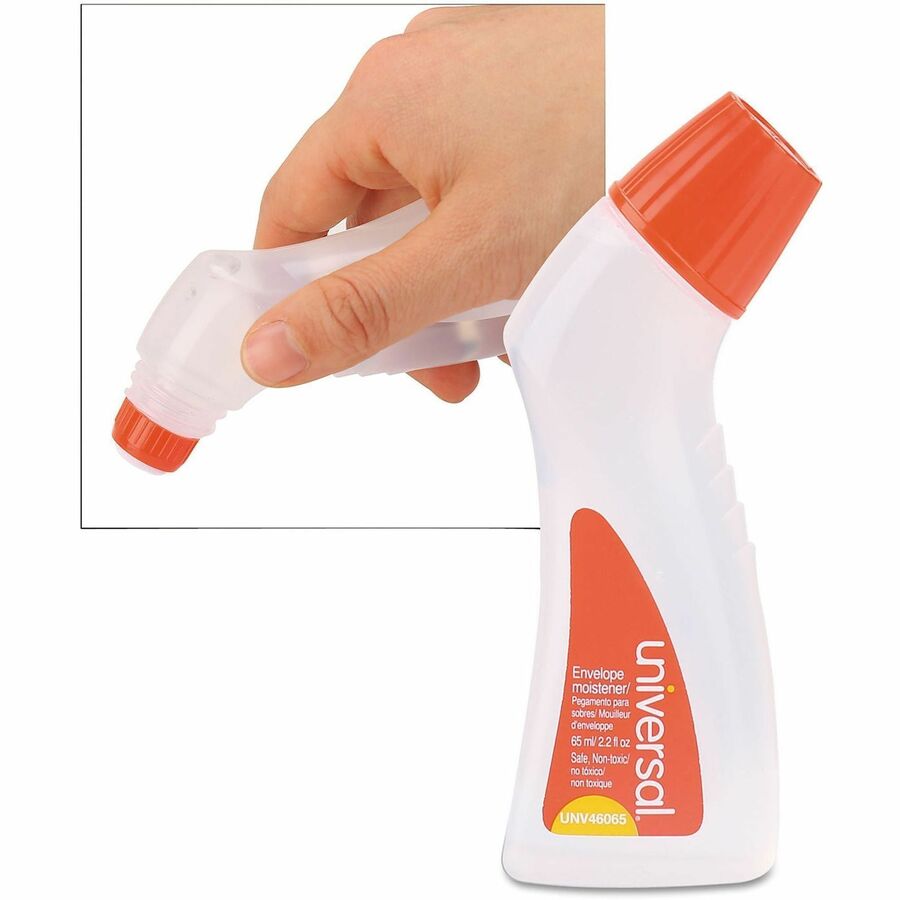 Envelope Moistener with Adhesive, 2.2 oz Bottle, Clear