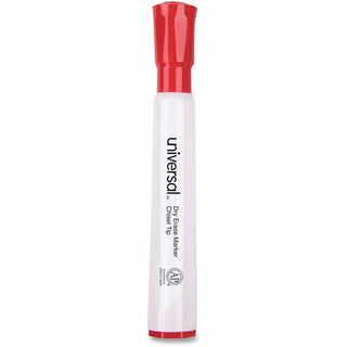 Dry Erase Marker, Broad Chisel Tip, Red, Dozen