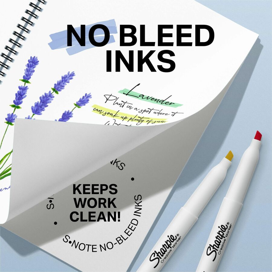 S-Note Creative Markers, Assorted Ink Colors, Bullet/Chisel Tip, Assorted Barrel Colors, 36/Pack