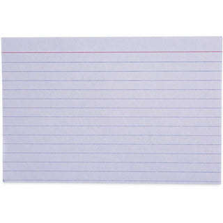 Ruled Index Cards, 4 x 6, White, 100/Pack
