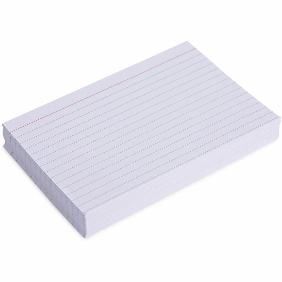 Ruled Index Cards, 4 x 6, White, 100/Pack