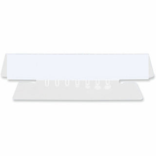 Hanging File Folder Plastic Index Tabs, 1/3-Cut, Clear, 3.7" Wide, 25/Pack